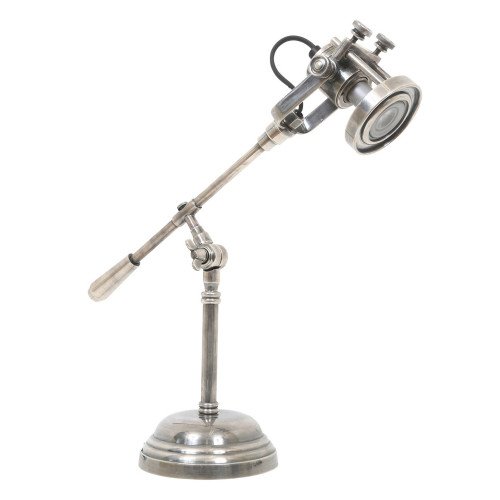 Industriële vintage tafellamp Prescott silver