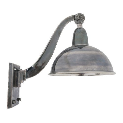 Retro wandlamp Halifax antique silver | Nostalux.be