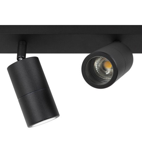 Opbouwspot Juno 2 zwart