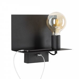 Wandlamp The Key met USB aansluiting voor opladen van tablet en/of smartphone