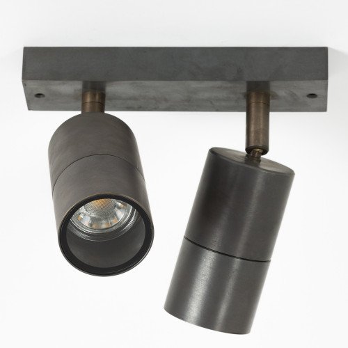 Plafondlamp Focus Double brons 