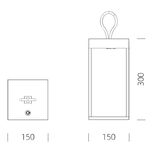 Carlo Touch oplaadbaar corten met USB