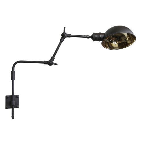 Wandlamp Adair Nostaluce antiek zwart