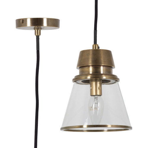 Industriële Hanglamp Purdy antiek brons