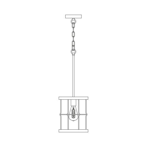 industriële kettinglamp benson in de kleur metaal zwart met grote fitting