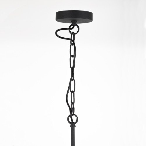 industriële kettinglamp benson in de kleur metaal zwart met grote fitting