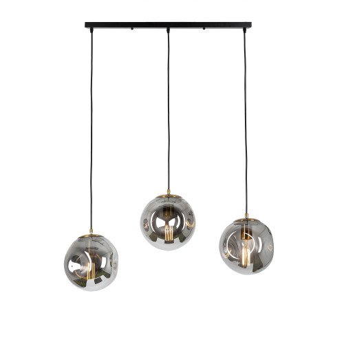 hanglamp met glazen bollen 3 stuks en grote fitting e27