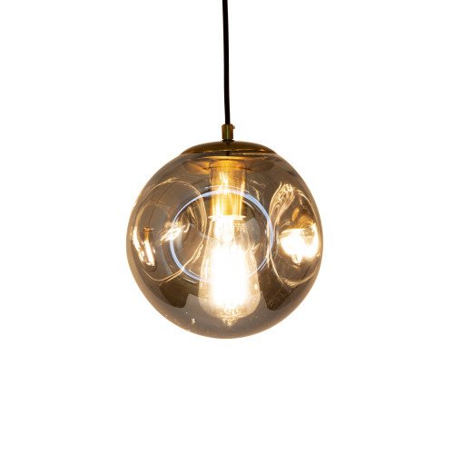 hanglamp met glazen bollen 1 stuks en grote fitting e27