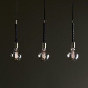 Sky Saddle hanglamp messing 3×E27 industriële lamp