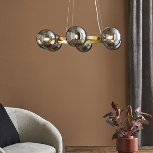 Circle hanglamp goud ronde moderne hanglamp binnenverlichting