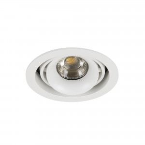 Richtbare inbouwspot Bjorn 1 Rond wit rechthoekig