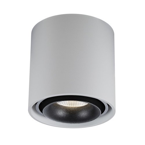 Binnenverlichting Oliver opbouwspot met ronde vormen, modern design en afwerking in zwarte kleur.