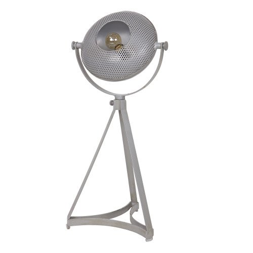 Industriële vintage tafellamp Blown metaal grijs