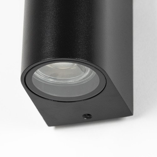 Wandspot Flash, up en downlighter, wandverlichting modern, voor binnen, merk KS Verlichting, hoge kwaliteit, lage prijs, voorzien van 2 x een GU10 fitting, zwart