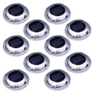 grondspot - Solar LED Decklight - solarlamp - zonne energie spot - Nostalux - Set - 10 - rvs grondspot - Solar LED Decklight - solarlamp - zonne energie spot - Nostalux - Set - 10 - rvs