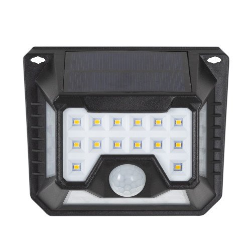 solys s led solar sensor lamp in zwarte kleur