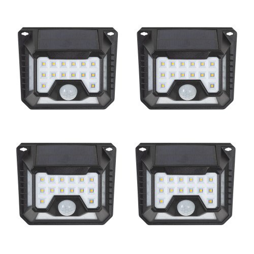 solys s led solar sensor lamp in zwarte kleur