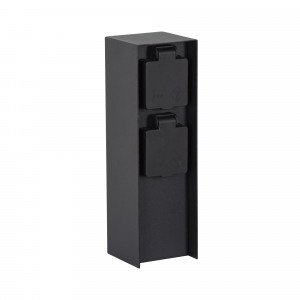 Charge 2 Tuinstopcontact zwart dubbel Charge 2 Tuinstopcontact zwart dubbel
