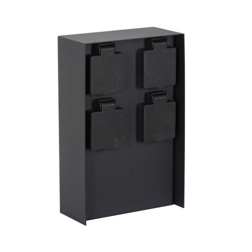 Charge 4 Tuinstopcontact zwart dubbel