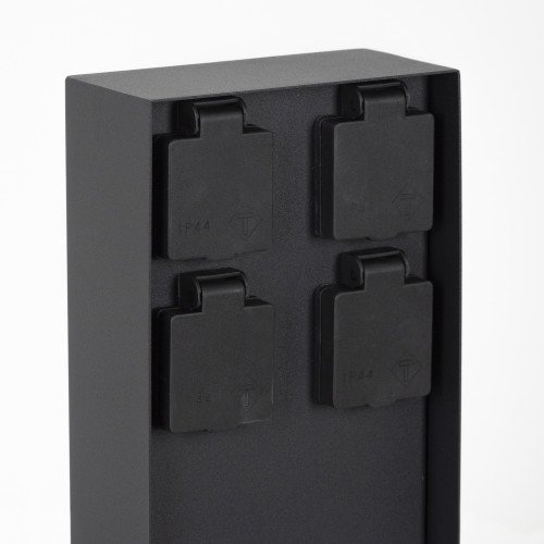 Charge 4 Tuinstopcontact zwart dubbel