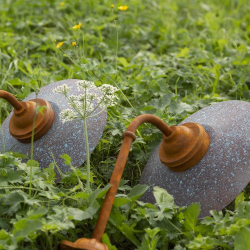 Stoere gietijzeren Stallamp Ardennes buitenlamp Roest Koper