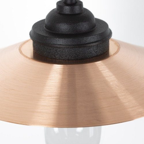 Stoere gietijzeren Stallamp Ardennes buitenlamp  Zwart & Koper