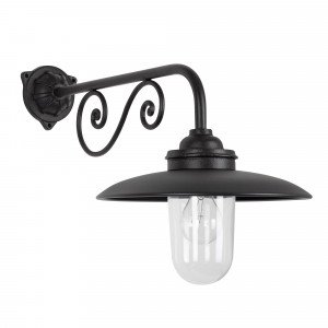Stoere gietijzeren Stallamp Ardennes buitenlamp  Zwart Stoere gietijzeren Stallamp Ardennes buitenlamp  Zwart