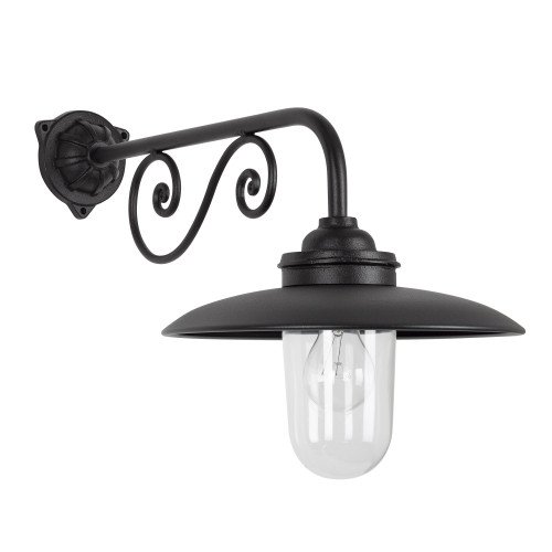 Stoere gietijzeren Stallamp Ardennes buitenlamp  Zwart