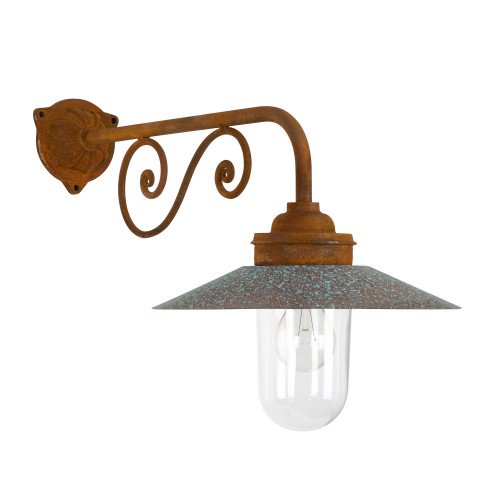 Stoere gietijzeren Stallamp Ardennes buitenlamp Roest Koper