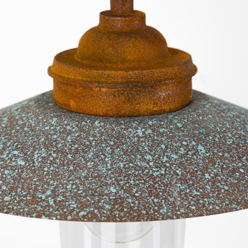 Stoere gietijzeren Stallamp Ardennes buitenlamp Roest Koper