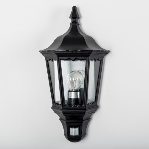 buitenlamp met sensor zwart - Nostalux buitenlamp met sensor - Ancona wandlamp inclusief bewegingsmelder