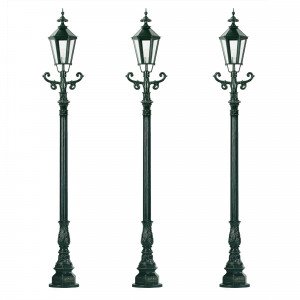 Lantaarn Siegburg set 3x - Tuinverlichting Zeskant Lantaarn Siegburg set 3x - Tuinverlichting Zeskant