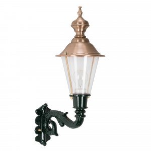 buitenverlichting landelijk - Klassieke buitenlamp  KS Hoorn staand M groen - rond koper buitenverlichting landelijk - Klassieke buitenlamp  KS Hoorn staand M groen - rond koper