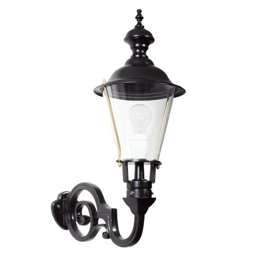 Klassieke buitenlamp met ingebouwde schemersensor amstel medium voor aan de muur