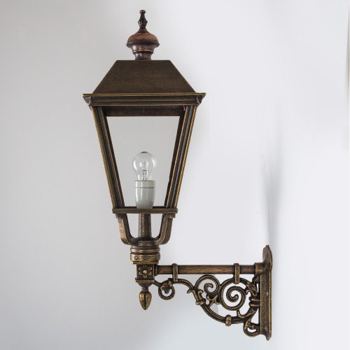 Klassieke vierkante bronzen buitenlamp Brandenburg M