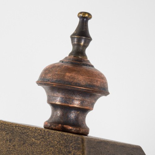 Klassieke vierkante bronzen buitenlamp Brandenburg M