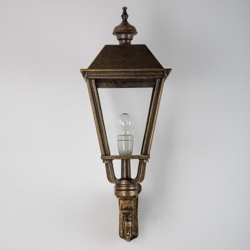 Klassieke vierkante bronzen buitenlamp Brandenburg M