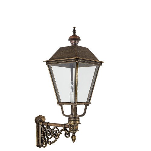 Klassieke vierkante bronzen buitenlamp Brandenburg M