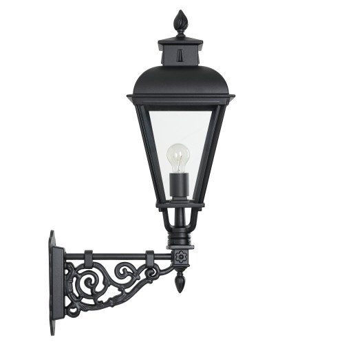 Vondel B aluminium muurlamp voor buiten in zwarte uitvoering en in klassieke stijl