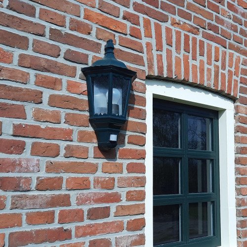 buitenlamp met sensor zwart - Nostalux buitenlamp met sensor - Ancona wandlamp inclusief bewegingsmelder