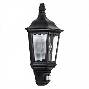 buitenlamp met sensor zwart - Nostalux buitenlamp met sensor - Ancona wandlamp inclusief bewegingsmelder