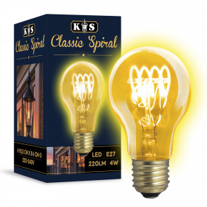 Ledlamp KS Classic Spiral - 4 Watt - 220 Lumen Ledlamp KS Classic Spiral - 4 Watt - 220 Lumen