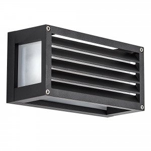 Moderne buitenmuur verlichting, wandlamp Bars, matzwart frame met lamellen, matte beglazing, e27 fitting niet zichtbaar in de buitenlamp, merk KS Verlichting Moderne buitenmuur verlichting, wandlamp Bars, matzwart frame met lamellen, matte beglazing, e27 fitting niet zichtbaar in de buitenlamp, merk KS Verlichting