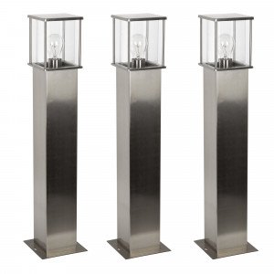Astro 1 RVS set 3 stuks sokkellamp