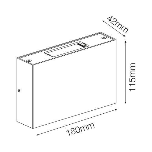 Flatliner wandlamp zwart