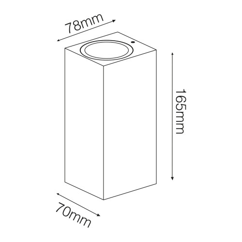 Geo wandspot up & downlighter wit