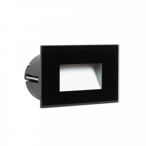 Inbouwspot Silicon 1 zwart LED IP65 buitenwandlamp