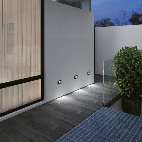 Inbouwspot Silicon 1 zwart