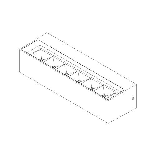 Gevelverlichting wandspot score Medium Led Down zwart - buitenverlichting voor het verlichten van gevels