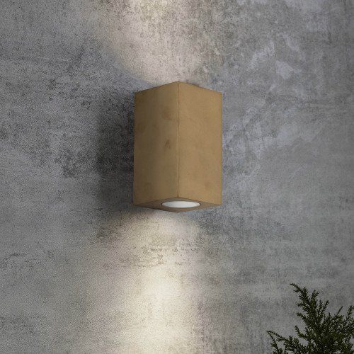 Up- en down wandlamp Levi in messing kleur